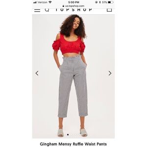 Topshop Gingham Pants